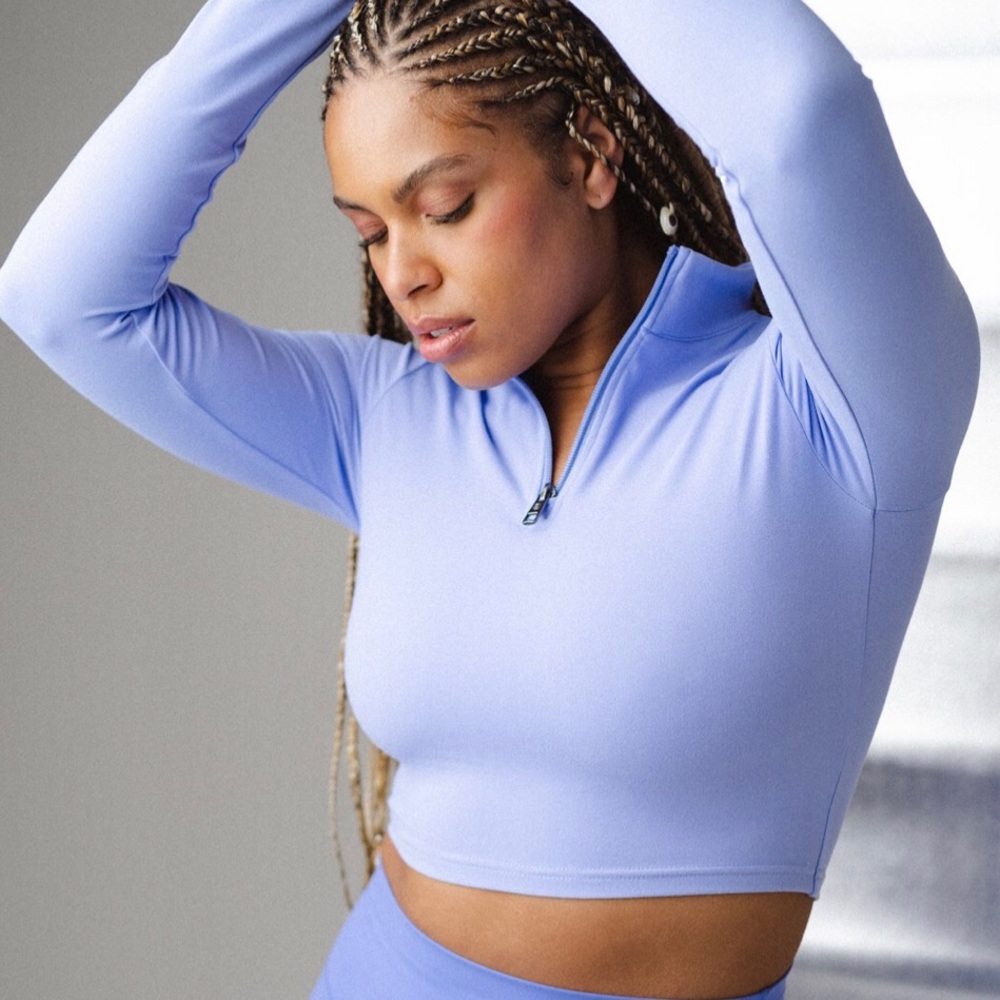 NWT Balance Athletica Refine Crop zip